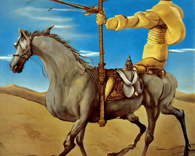 Image similar to don quixote by dali