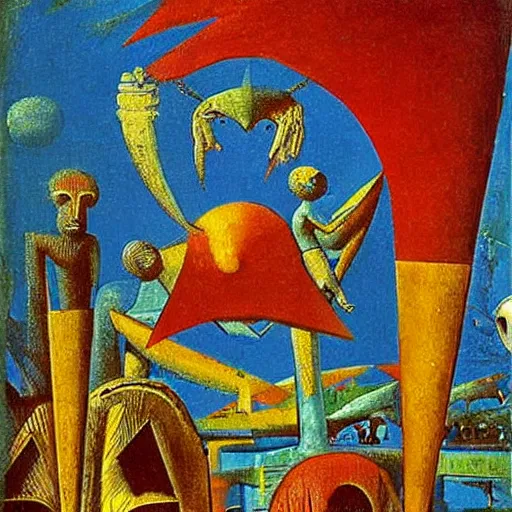 Image similar to wonder carnival by Max Ernst