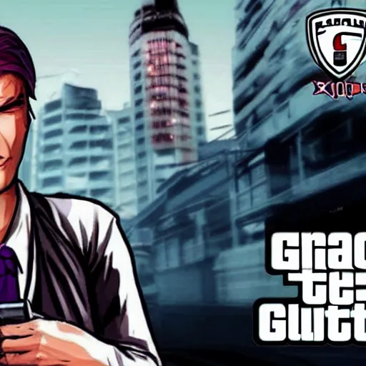 Image similar to XQC as a GTA character in a loading screen