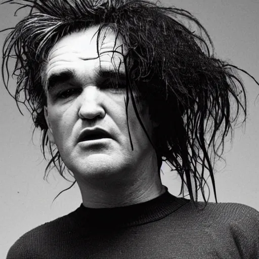 Prompt: morrissey mixed with robert smith