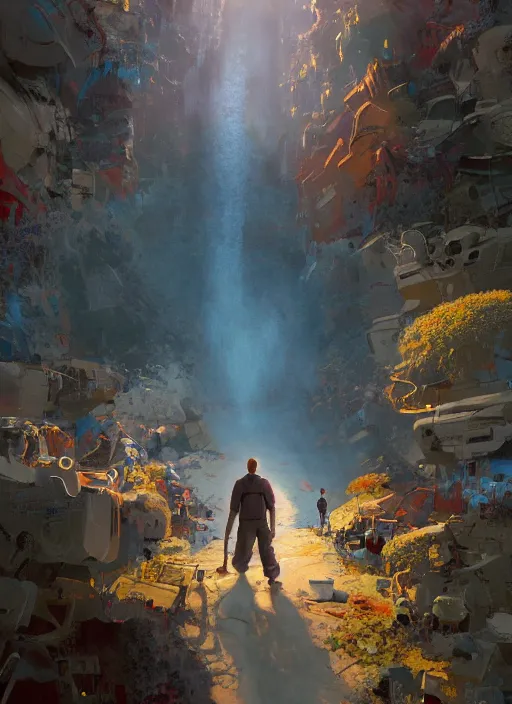 Prompt: poster for an animation film called help, 8 k, hd, art by craig mullins