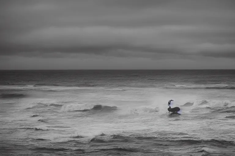 Image similar to cthulhu riding out of the ocean in Malibu morning natural light by Emmanuel Lubezki