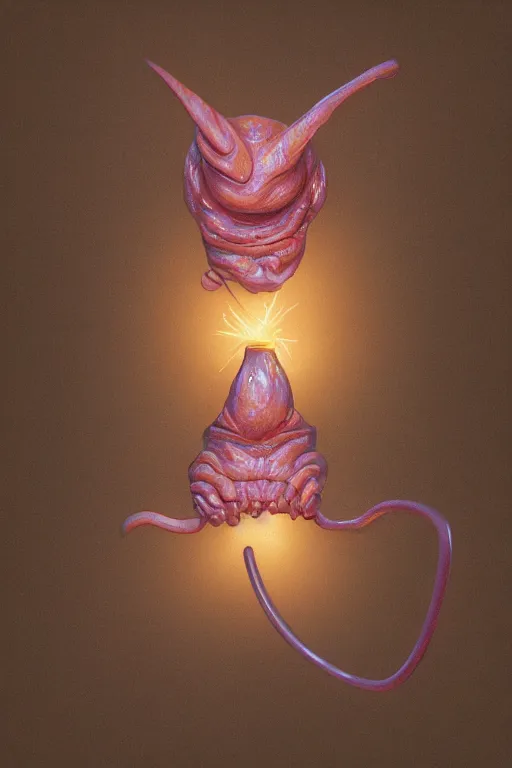 Prompt: slug blessed by the napkin,painted by Hajime Sorayama and Tim White,trending on artstation, rotund lighting top view,macro,Sabattier filter ,vaporwave ,unreal engine,gothic ,