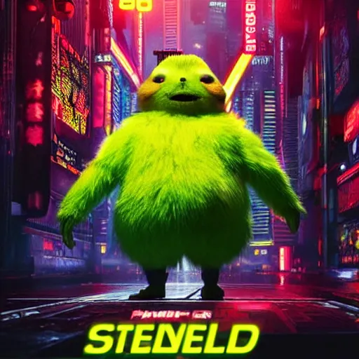 Prompt: high quality 3 d render cyberpunk very tennis ball monster highly detailed, unreal engine cinematic smooth, in the style of blade runner & detective pikachu, basil gogos, chalk, low angle, uhd 8 k, sharp focus, illustrated by basil gogos