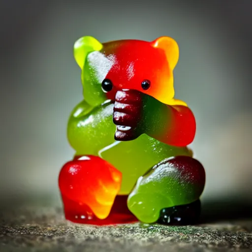 Image similar to wildlife photography of wild gummy bears