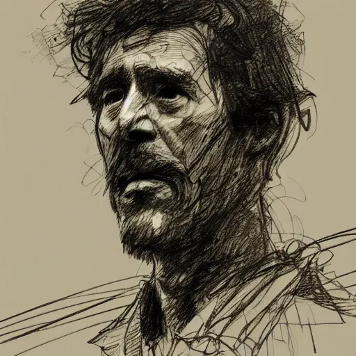 Prompt: a realistic yet scraggly portrait sketch of the side profile of a stern and sophisticated yanderedev, trending on artstation, intricate details, in the style of frank auerbach, in the style of sergio aragones, in the style of martin ansin, in the style of david aja, in the style of mattias adolfsson