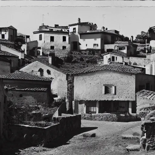 Image similar to A photo of a Spanish village from the Spanish Civil War
