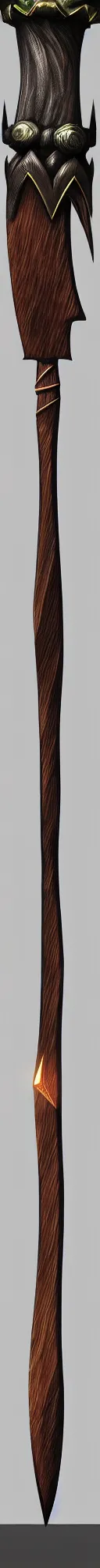 Prompt: digital paing of thick wooden spear, fantasy art, 3 d, ultra - realism, artstation, wow it is beautiful, sharp focus, ultra detailed, 8 k, concept art, octan render