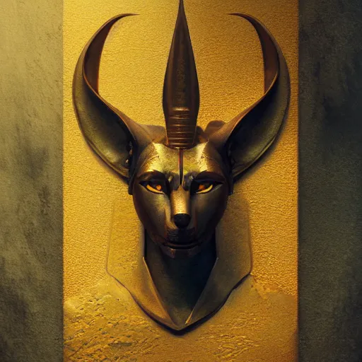 Image similar to portrait of anubis, intricate artwork, concept art, octane render, deviantart, cinematic, key art, hyperrealism, iridescent accents, portrait photograph, nikon 3 5 mm, photograph by greg rutkowski