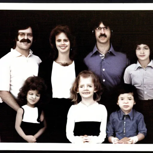 Image similar to family photo, 1 9 8 4