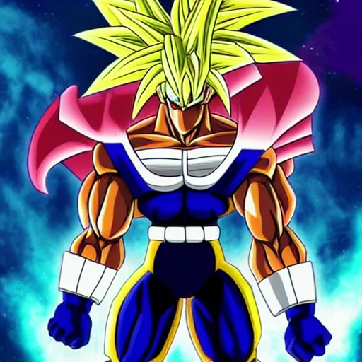 a fusion of broly and vegeta, Stable Diffusion