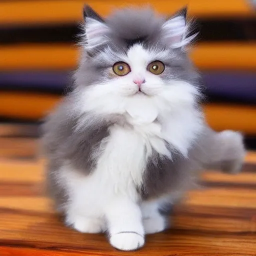 Prompt: cute fluffy cat with wings