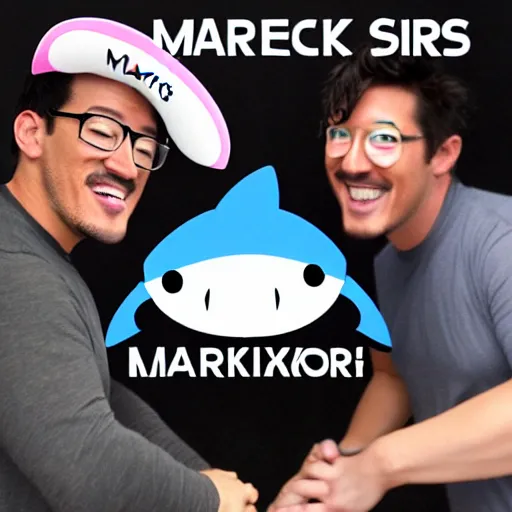 Prompt: markiplier as a shark