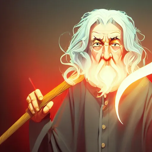 Prompt: J.R.R. Tolkien as Gandalf, ambient lighting, 4k, anime key visual, lois van baarle, ilya kuvshinov, rossdraws, artstation