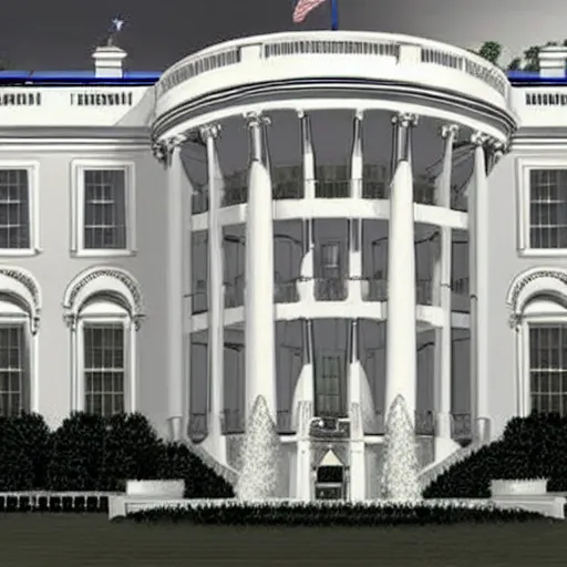 Image similar to design for a new and more luxurious White House United States President