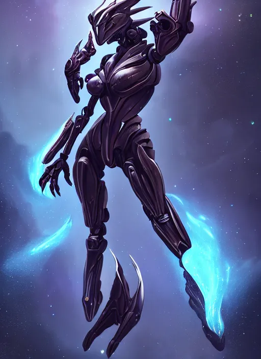 Image similar to cinematic goddess shot, cosmic sized perfectly proportioned stunning beautiful hot anthropomorphic robot mecha female dragon, dragon head, in empty space, floating, nebula sized, larger than galaxies, holding onto a galaxy, silver, epic proportions, epic size, epic scale, furry art, macro art, dragon art, giantess art, warframe fanart, furaffinity, deviantart
