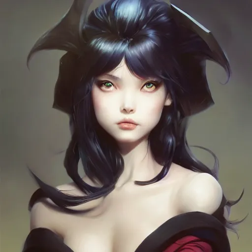 Image similar to Kuromi by Stanley Artgerm Lau, WLOP, Rossdraws, James Jean, Andrei Riabovitchev, Marc Simonetti, Yoshitaka Amano, ArtStation, CGSociety,