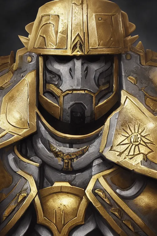 Image similar to armor portrait heros warhammer 4 0 k horus heresy fanart - the primarchs emperor by johannes helgeson animated with vfx concept artist & illustrator global illumination ray tracing hdr fanart arstation zbrush central hardmesh 8 k octane renderer comics stylized