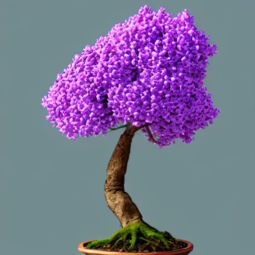 Image similar to bonsai lilac! tree but minimalistic concept art by frank stella gilleard james whalen tom, colorful, soft light, trending on artstation, minimalism