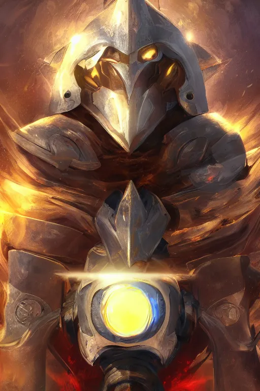 Image similar to helmet armor guardian destiny in witch queen illumination ray tracing hdr fanart arstation by sung choi robot ninja mask and eric pfeiffer and gabriel garza and casper konefal