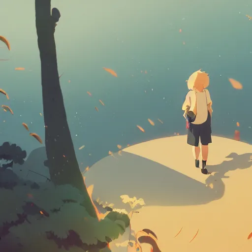 Image similar to life is, giving our best, start where you stand, keep moving, comfort zone, my creed, to sunlit days, detailed, cory loftis, james gilleard, atey ghailan, makoto shinkai, goro fujita, studio ghibli, rim light, exquisite lighting, clear focus, very coherent, plain background