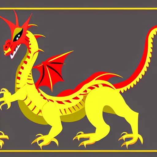 Image similar to vector art of welsh dragon and panda mixed, intercrossed, chimera, adobe illustrator