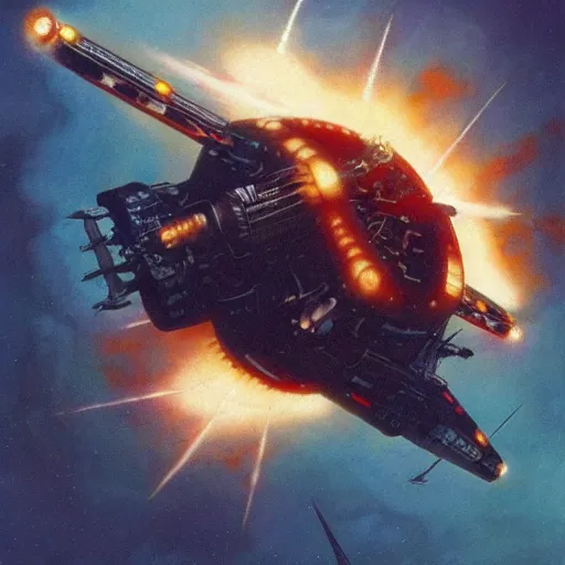 Prompt: hell rider, chris foss, john harris, beeple, wayne barlowe