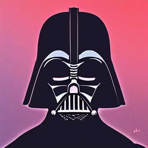 Image similar to darth vader retro minimalist portrait by jean giraud, moebius starwatcher comic, 8 k