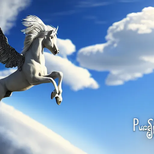 Prompt: pegasus over the clouds highly detailed, photorealistic portrait, bright studio setting, studio lighting, crisp quality and light reflections, unreal engine 5 quality render