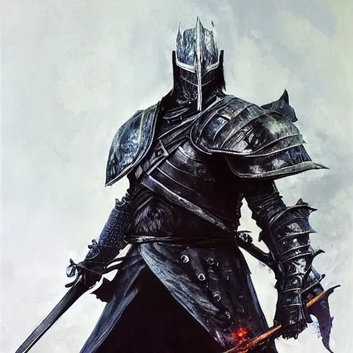 Image similar to Joe Biden as a Dark Souls NPC, full body portrait, dynamic pose, oil painting by Noriyoshi Ohrai