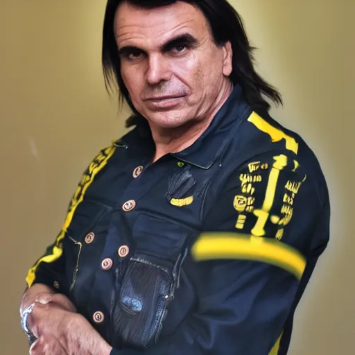 Image similar to Jair Bolsonaro evil 50mm portrait