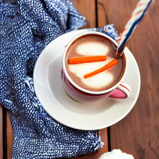 Image similar to hot coco with carrots in it