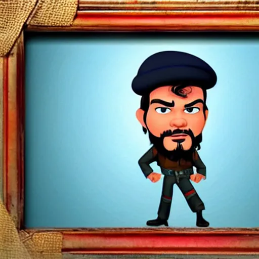 Image similar to che guevara as a pixar character