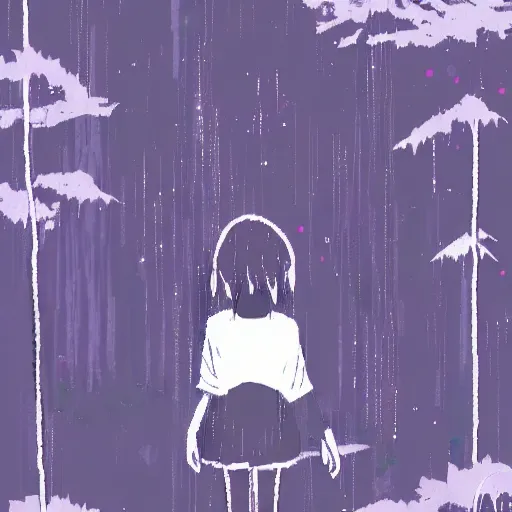 Prompt: omori digital art game