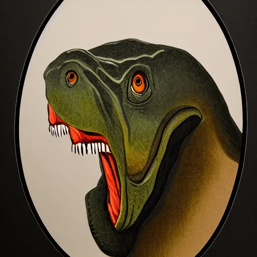 Image similar to a trex portrait