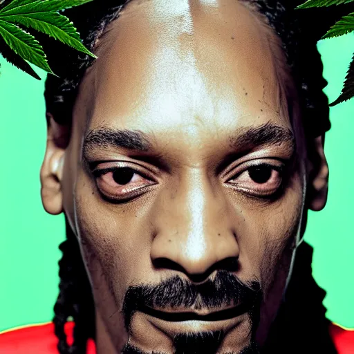 Prompt: snoop dog as a cannabis leaf, realistic, photography, 8 k,