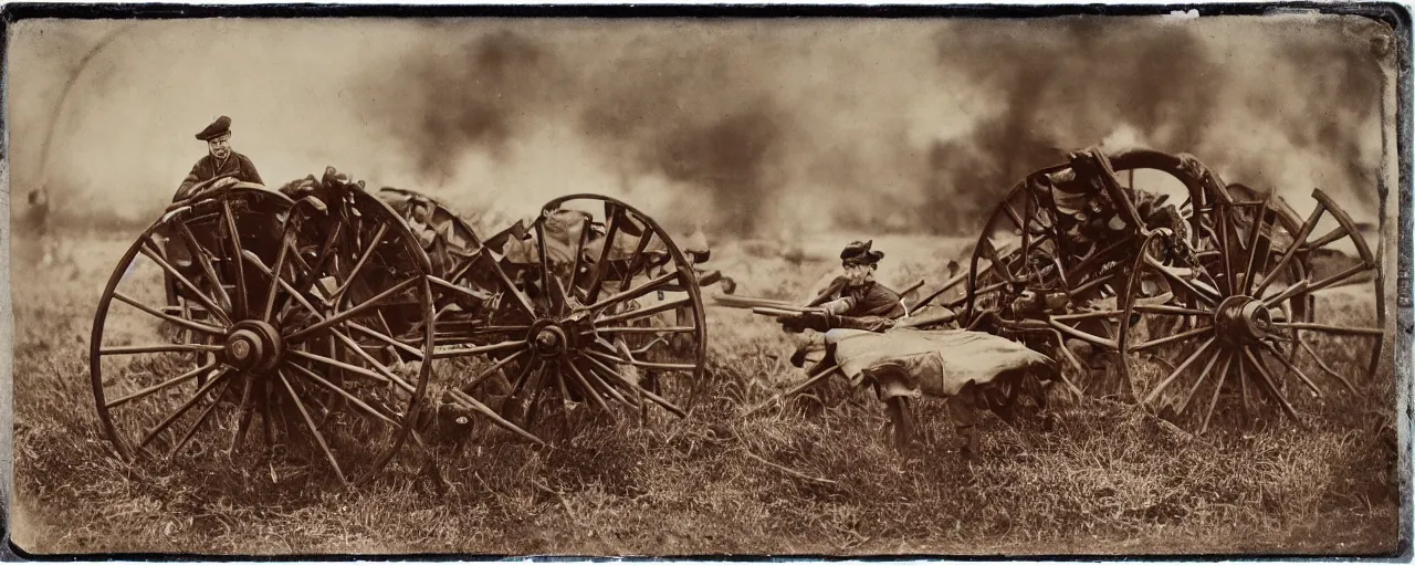 Prompt: spaghetti on top of a 6 - pounder cannon, american civil war, tintype, small details, intricate, 5 0 mm, cinematic lighting, photography, wes anderson, film, kodachrome