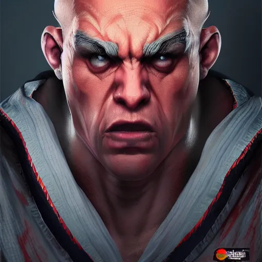 Image similar to Norman Parke as a Street Fighter character, artstation, digital art, ultrarealistic, hyperdetalied, 8K, high rendering, high quality,