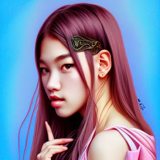 Prompt: portrait of jossi of blackpink, highly detailed, digital painting, smooth, sharp focus, illustration, ultra realistic, 8 k, art by artgerm and alphonse mucha