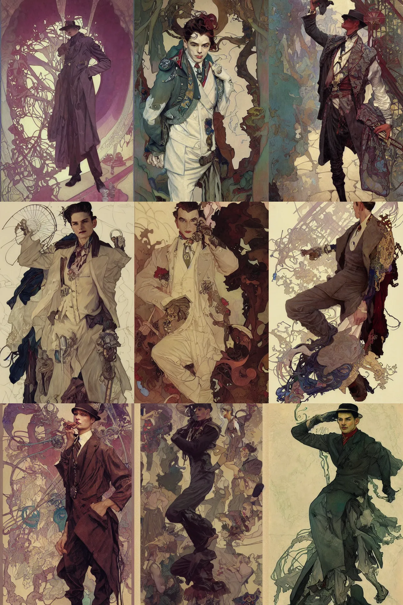 Prompt: male physician, 1 9 2 0 s fashion, fantasy, art by joseph leyendecker, peter mohrbacher, ruan jia, marc simonetti, ayami kojima, cedric peyravernay, alphonse mucha, victo ngai