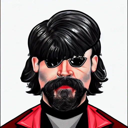 Prompt: An illustration of Dr Disrespect in the style of MeatCanyon, Face Portrait, hyper detailed, deviantart,