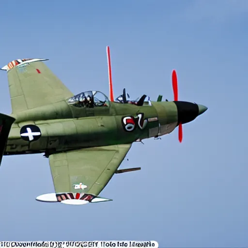 Image similar to an epic dogfight between a f 4 f - 4 wildcat and a mitsubischi a 6 m 2 b - 2 1 zero, full colour, 8 k