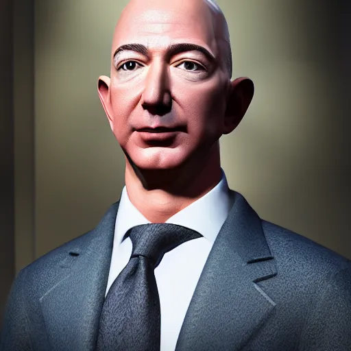 Image similar to portrait of jeff bezos with an afro, ultra realistic photography, highly detailed, photorealistic, octane render, 8 k, unreal engine