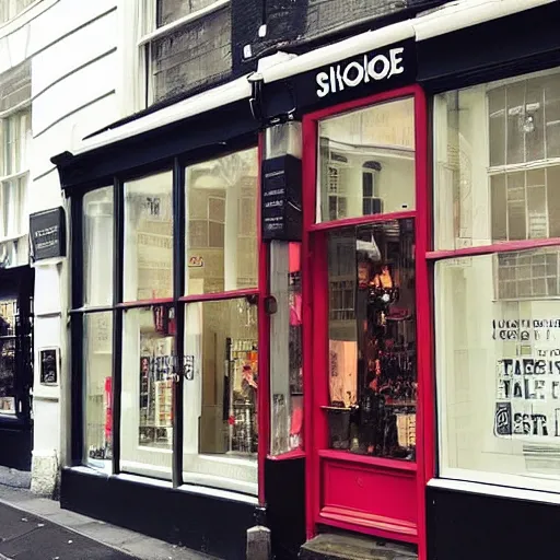 Prompt: “a shop called HORRIBLE on Marylebone High St”