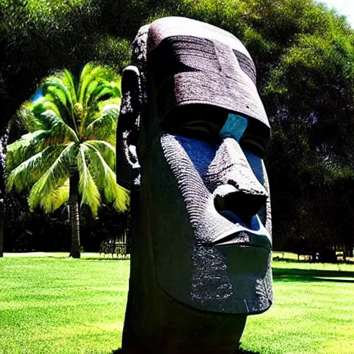 Image similar to Easter island head statue of Shaquille O'Neal