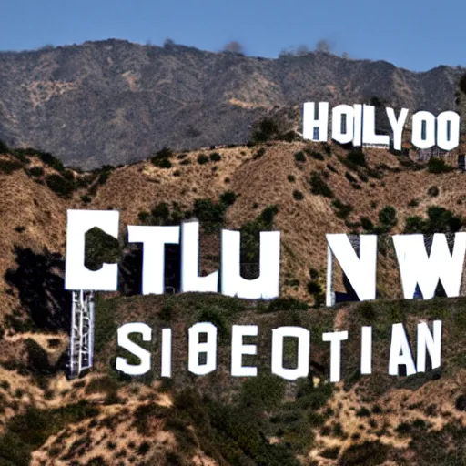 Image similar to recreation of signature of independence of united states in year 2 0 2 1 in california with the hollywood sign in the background. 4 k, hdr, realistic detail.