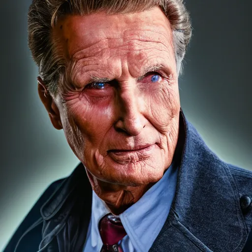 Image similar to robert stack wearing a trench coat unsolved mysteries solving the mystery of the missing jelly sandwich 2 0 0 1, ( sony a 7 r iv, symmetric balance, polarizing filter, photolab, lightroom, 4 k, dolby vision, photography awardm, voque, perfect face )