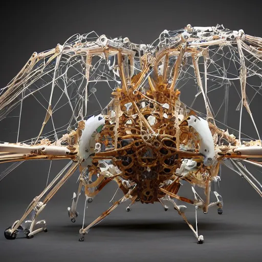 Image similar to a biomechanical cyber strandbeest by theo jansen