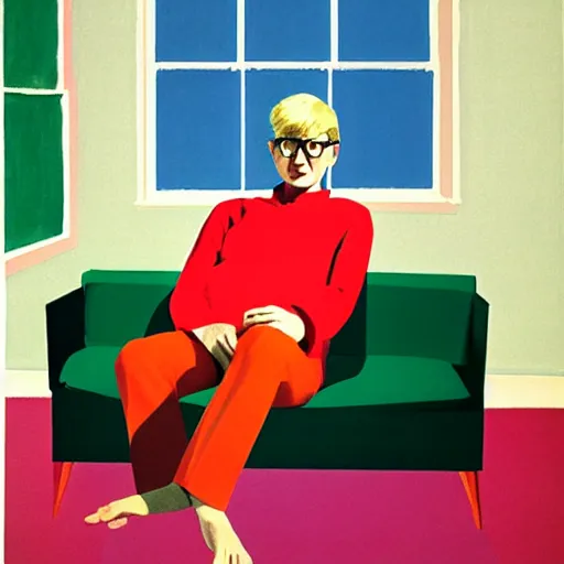 Image similar to Couch Surfing by David Hockney, Andy Shaw, Edward Hopper, 1968, exhibition catalog