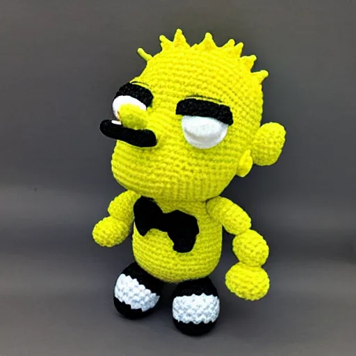 Image similar to Bart Simpson amigurumi, 3D